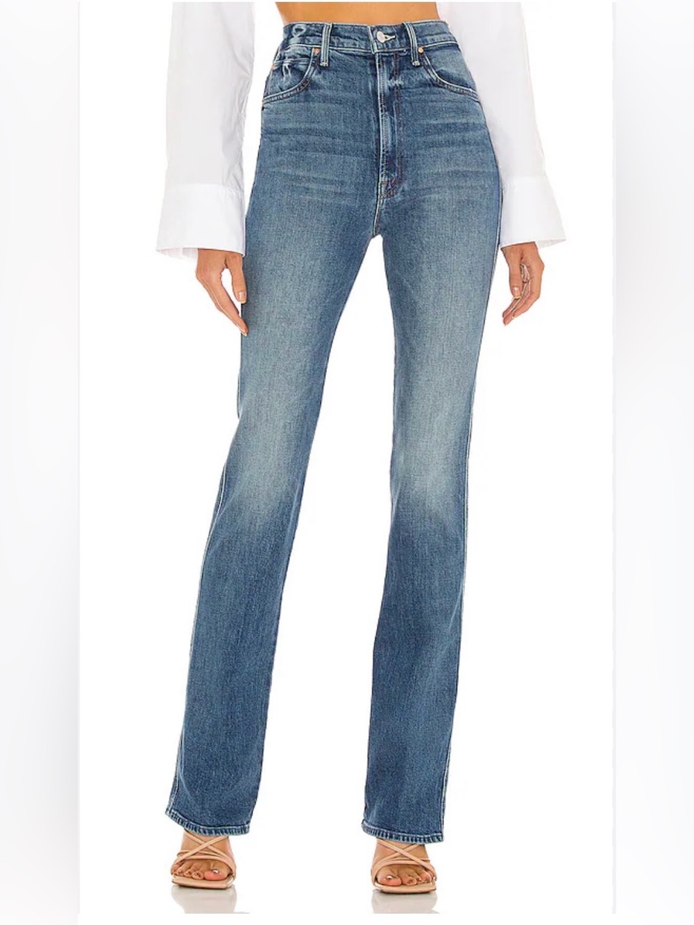MOTHER The Superior High Waisted Smokin Double Heel Jeans Size 27 | Flare